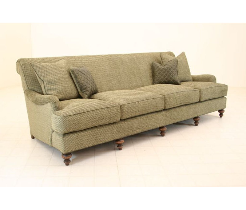 Leather Sofa, Croc Gator Brown, Brushy Bayou
