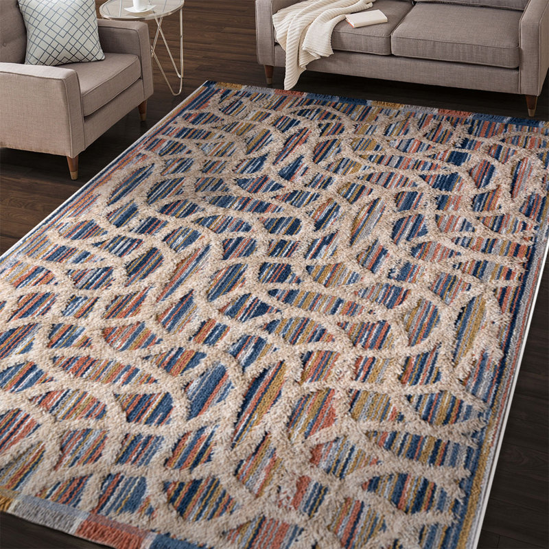 Tapis en coton Jurjen, Rectangle 6 pi 6 po x 9 pi