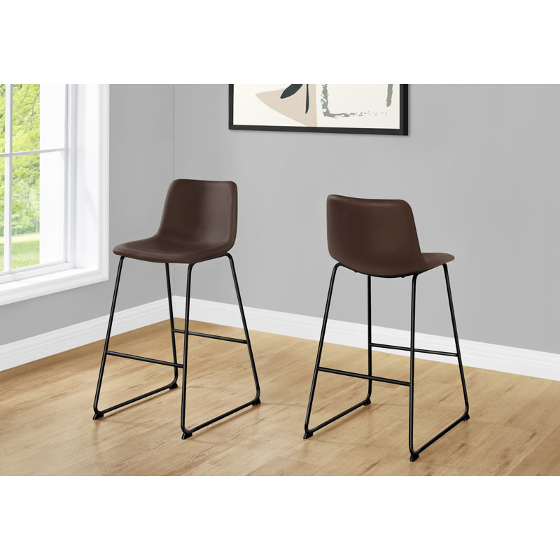 Chaise de bureau moderne, hauteur de bar, Brun, Noir, noir, noir, noir