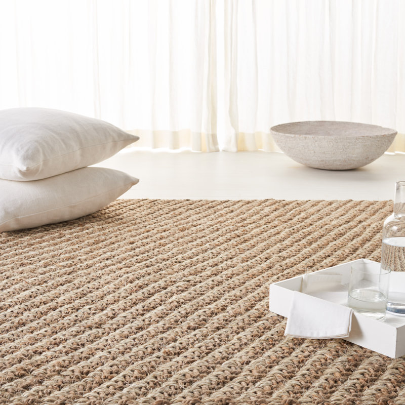 Tapis brun / ivoire en jute et sisal tissé à la main Lauren Ralph Lauren, Rectangle 4 pi x 6 pi