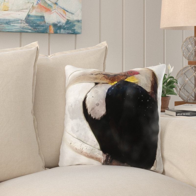 Coussin hornbill Briana, Microsuède, Intérieur