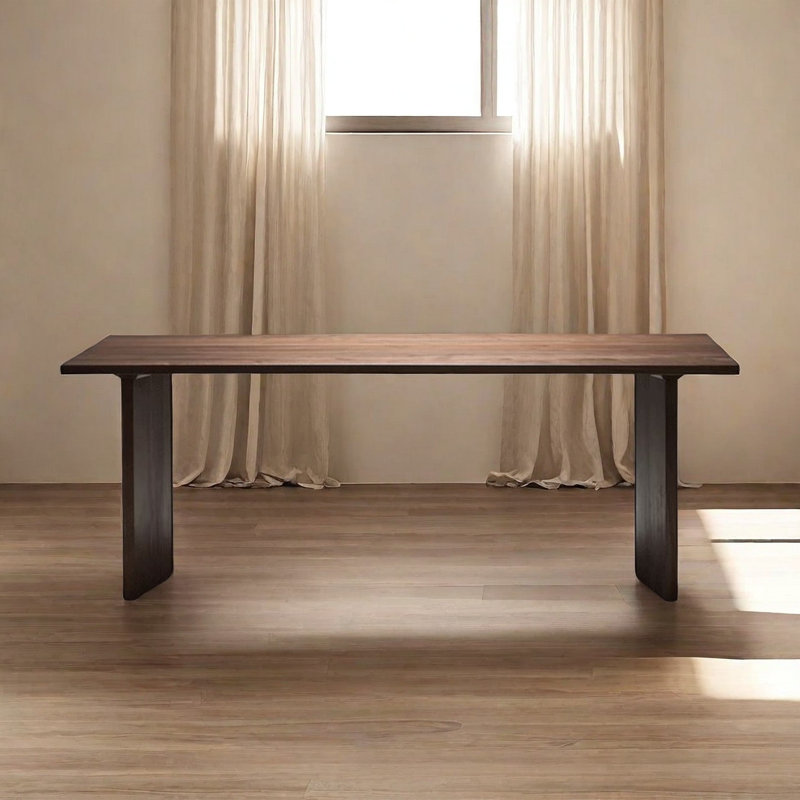 Jeneca Oak Solid Wood Dining Table, 27.55" W x 55.11" L