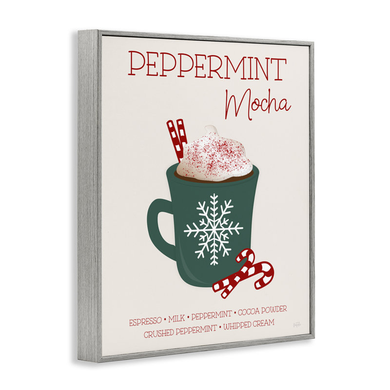 Giclée encadrée givrée «Peppermint», par Natalie Carpentieri, Estampe numérique Farmhouse, H 30 po x l 24 po