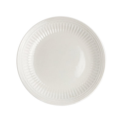 Ensemble de 6 assiettes à salade en grès blanc Hansel, service pour 6