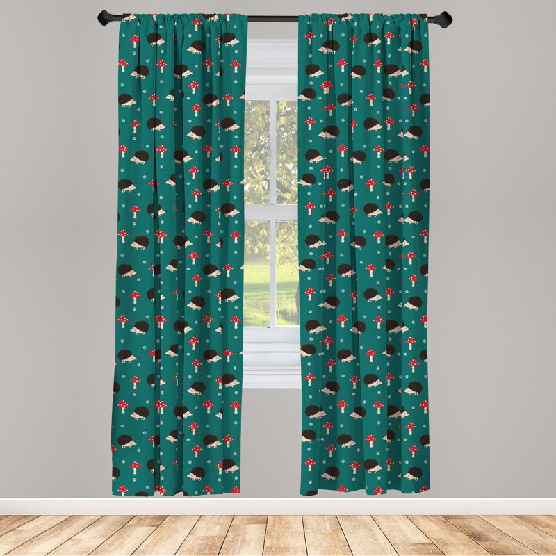 Hedgehog Semi-Sheer Rod Pocket Sliding Panel, 28" x 84"