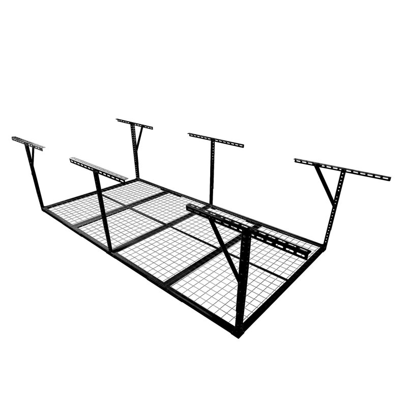 Support de rangement pour le garage 3X8ft, H 38,6 po x l 96 po x P 36 po, Noir