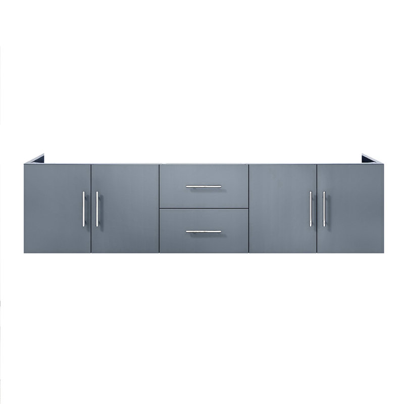 Meuble-lavabo double (armoire seulement), Gris foncé, L 72 po