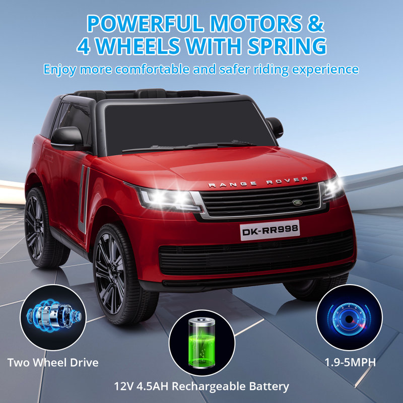 Red 24V 2-Seater Licensed Land Rover Ride On SUV