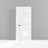 Solid French Door Opaque Glass Sete 6933 White Silk Single Regular Panel Frame Handle Bathroom Bedroom Modern Doors -28" x 84"-58145254