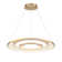 Matt gold and white finish multi ring pendant with an integral LED light source