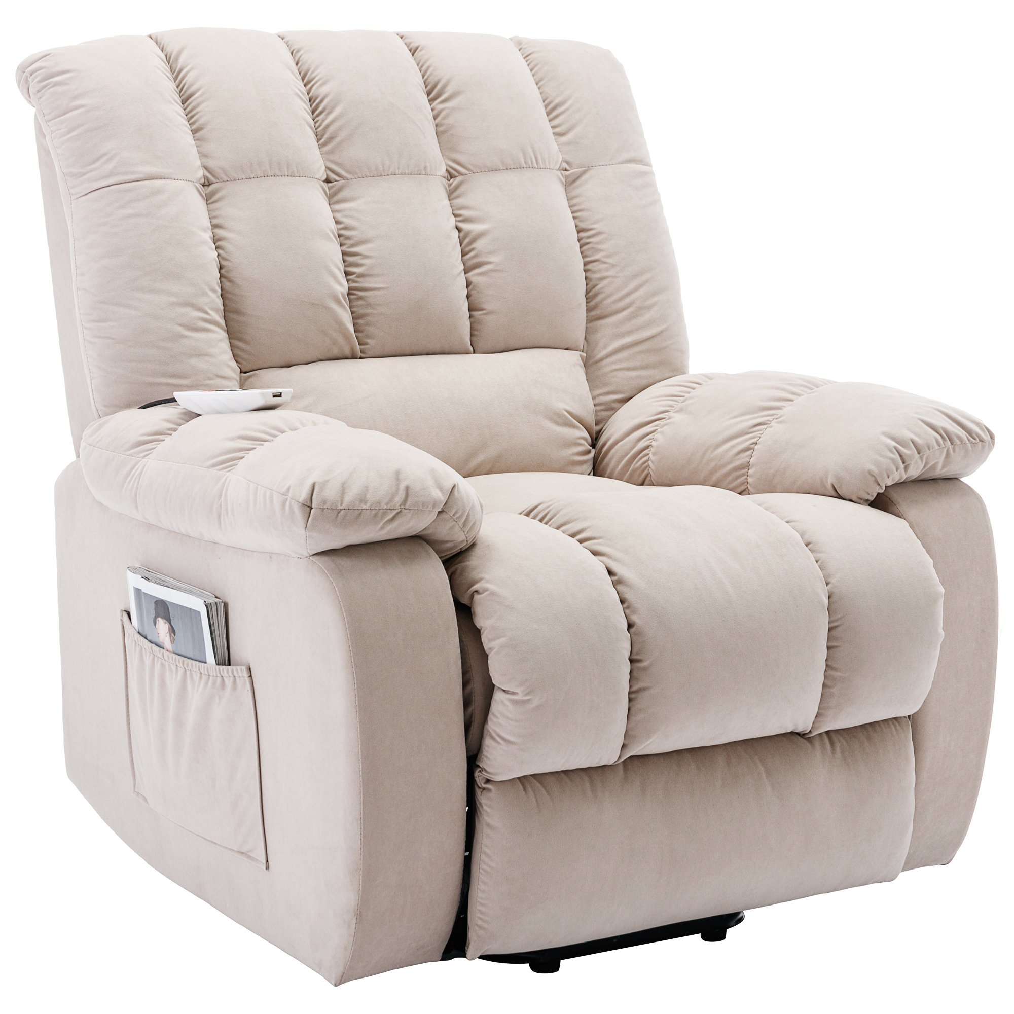 Latitude Run® Connerton Upholstered Heated Massage Chair | Wayfair