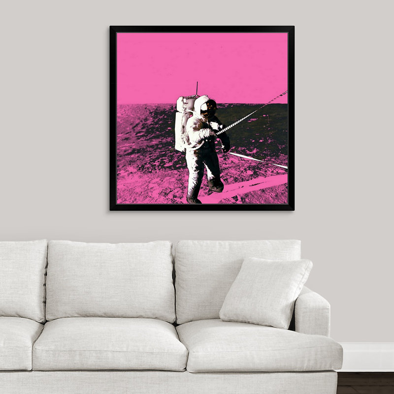 « spaces iii », reproduction d’art encadrée novogratz, H 15 po x l 15 po x P 1 po, Cadre noir