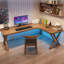Bureau simple en bois massif en forme de L Simple-231515913