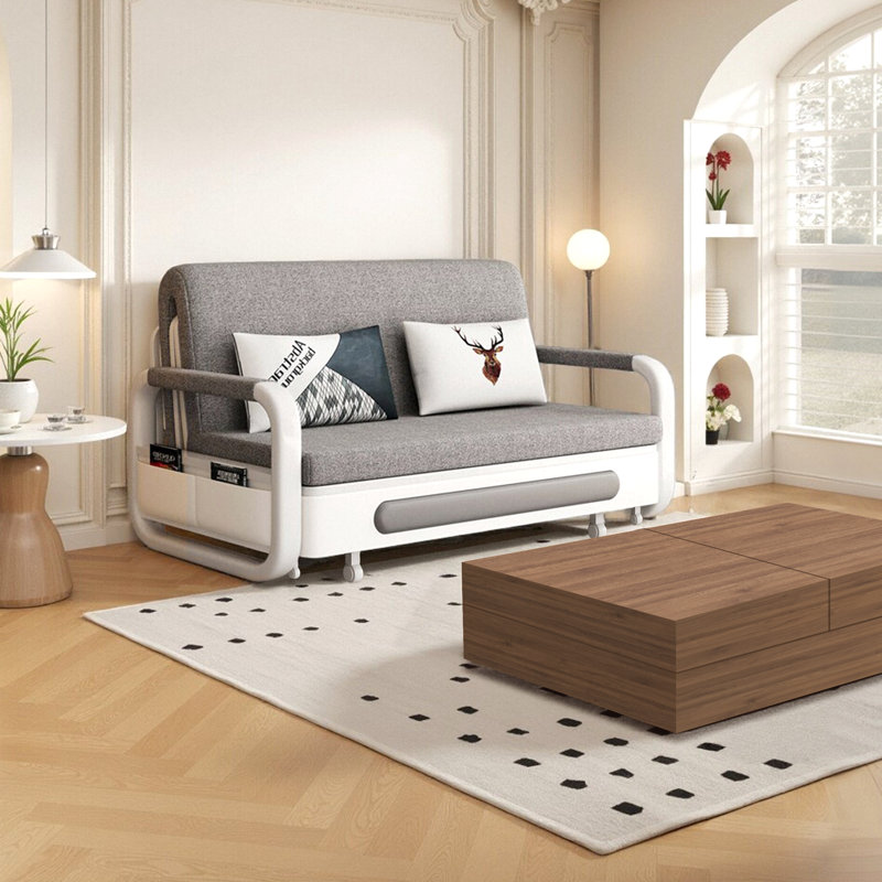 2 Seater Linen Blend Sofa Bed