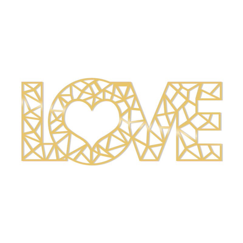 Elegant Gold Decorative Metal Wall Accessory, 19.7 x 7.9 inches | 100% Metal, Thickness: 0.06 inches | Easy Wall Mounting with Back Piece | Perfect for Home Decor, Living Room, Office Spaces, and Modern Interiors