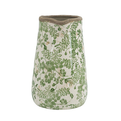 Flower Pitcher - Green/White