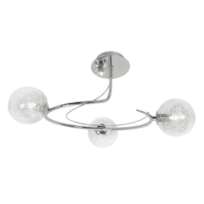 Tabia Clear Glass Semi Flush Mount
