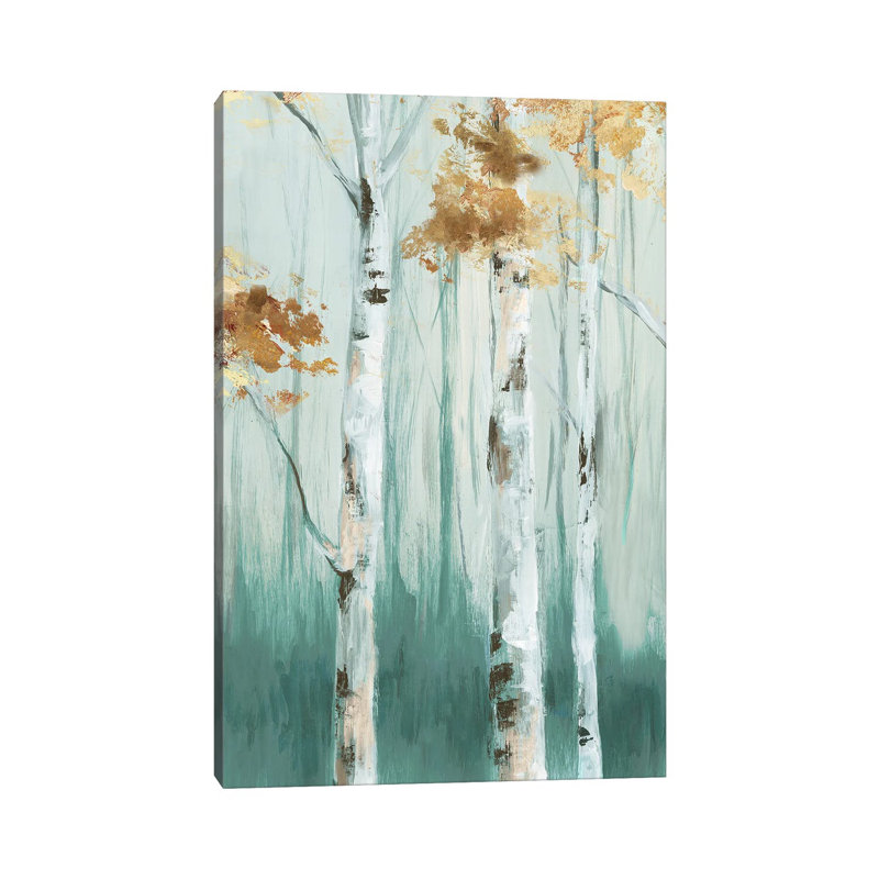 Birch Ale II by Eva Watts - Wrapped Canvas Painting, 20.32 cm H x 30.48 cm W
