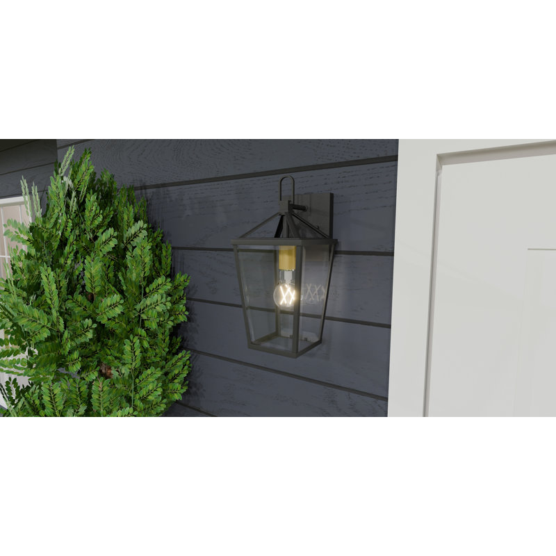 Hull 1-Light Matte Black Outdoor Wall Lantern