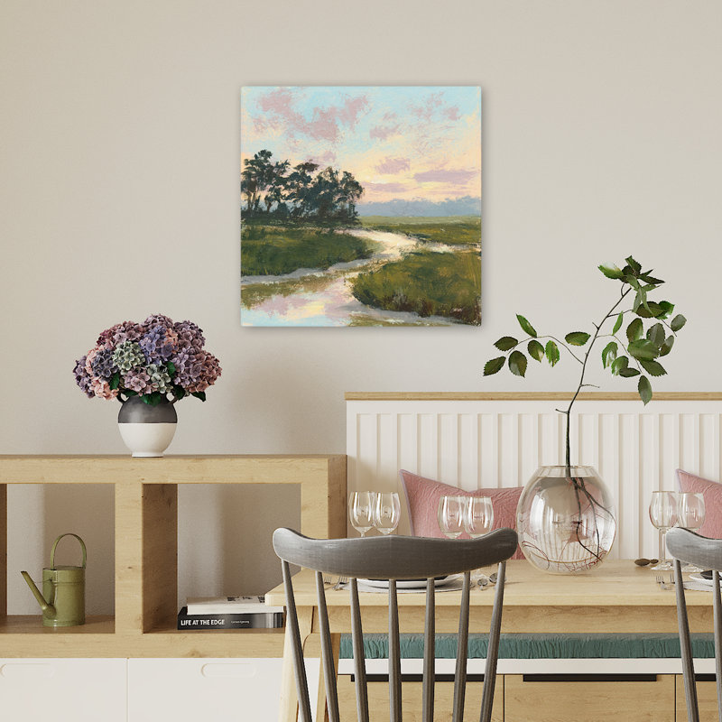 Winding Marsh Creek, art contemporain, H 18 po x l 18 po