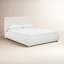 Grand lit en chenille blanc Hades
