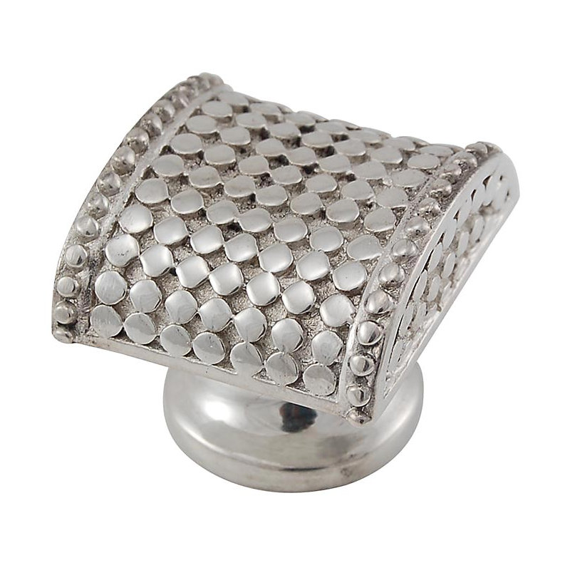 Tiziano Geometric Knob, Polished Nickel, 1.25" H x 1.25" W x 1" D