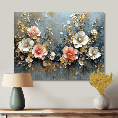 «Winter Dance Of Poppies Music», impression sur métal, coquelicots
