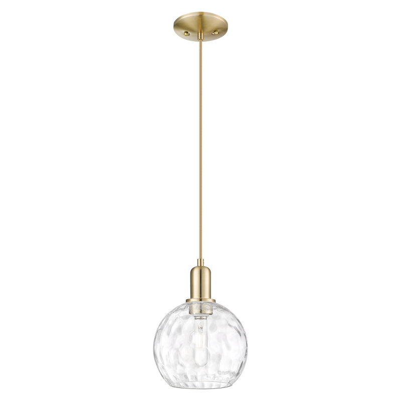 Mini-luminaire suspendu 1 lumière Arcadia - Sevier, H 7 po x l 8 po x P 8 po, Bronze champagne