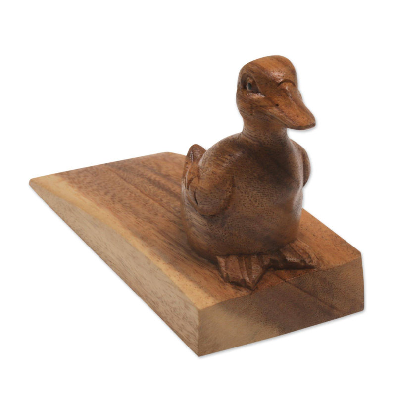 Butée de plancher de coin en bois de canard utile Lapham, Brun