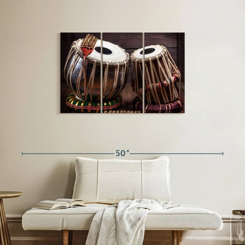 Abarca Tabla Drums And Bells, 24" H x 38" W