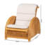 Chaise longue bali & pari Aries Natural Rattan avec coussin