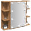 700mm W 600mm H Surface Framed Medicine Cabinet Mirror 6 Fixed-1112411920
