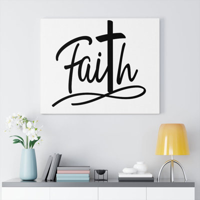 Faith Cross - Wrapped Canvas Print