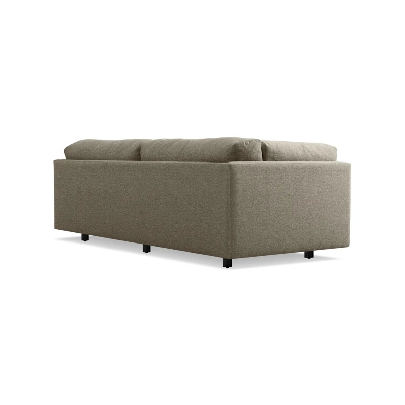Sunday Sofa, Sanford Black Crossweave, 30" H x 82" W x 40" D