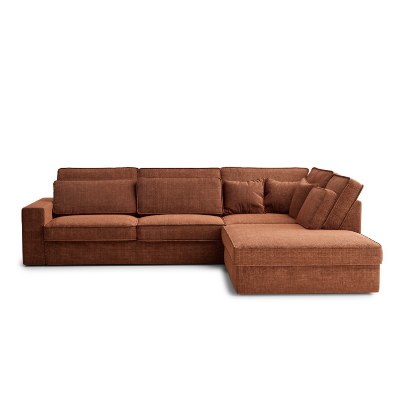 5 Seater Corner Sofa , Right Hand Facing, Copper
