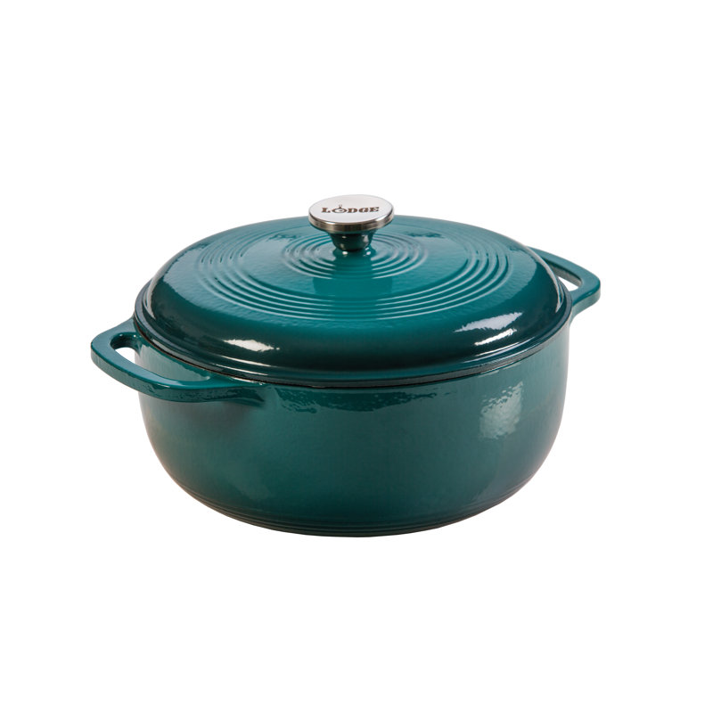 Lagoon Blue 6 Qt Enameled Cast Iron Dutch Oven