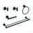 5 Piece Bathroom Towel Rack Set Wall Mount