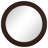 Kolambe 40 X 40 Inch Round Reeding Frame Wall Mirror Brown