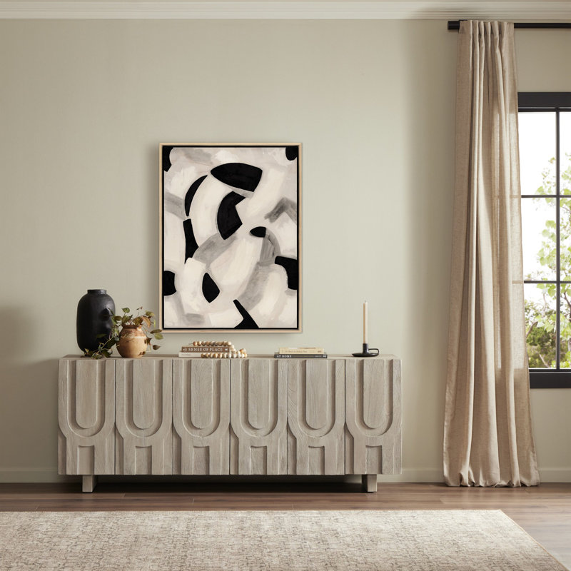 Totem Painting by Jess Engle, White Oak Framed, 40" H x 30" W
