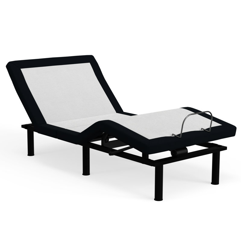 Lit simple TG avec base réglable: massage, nuit à DEL, base de massage à distance sans fil et programmable