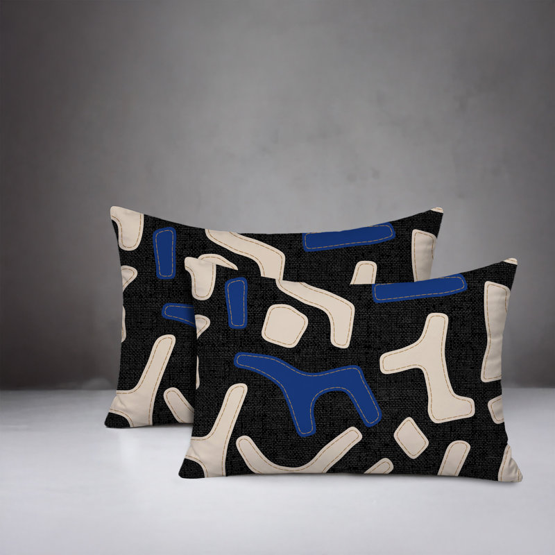 Coussin intérieur / extérieur 2 ensembles Mai, Marine, 25 x 18