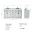 Thornaby 72'' Solid Wood Double Bathroom Vanity with 1.5'' Carrara Marble Top-1290203468