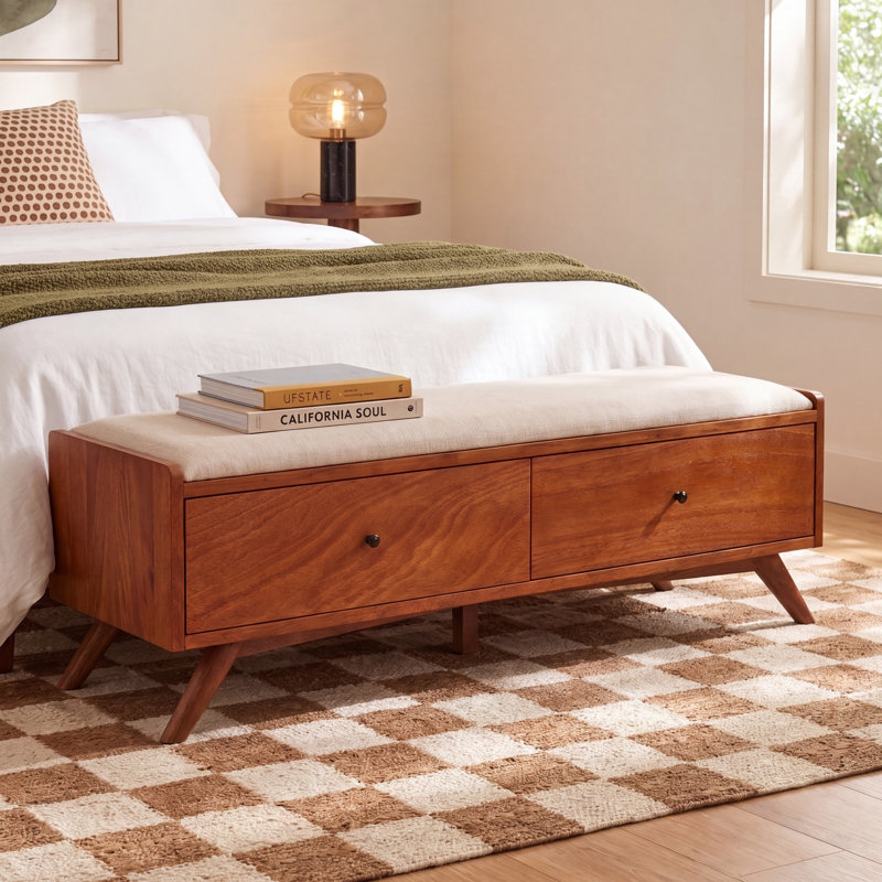Williams 59" Storage Bench, Chestnut