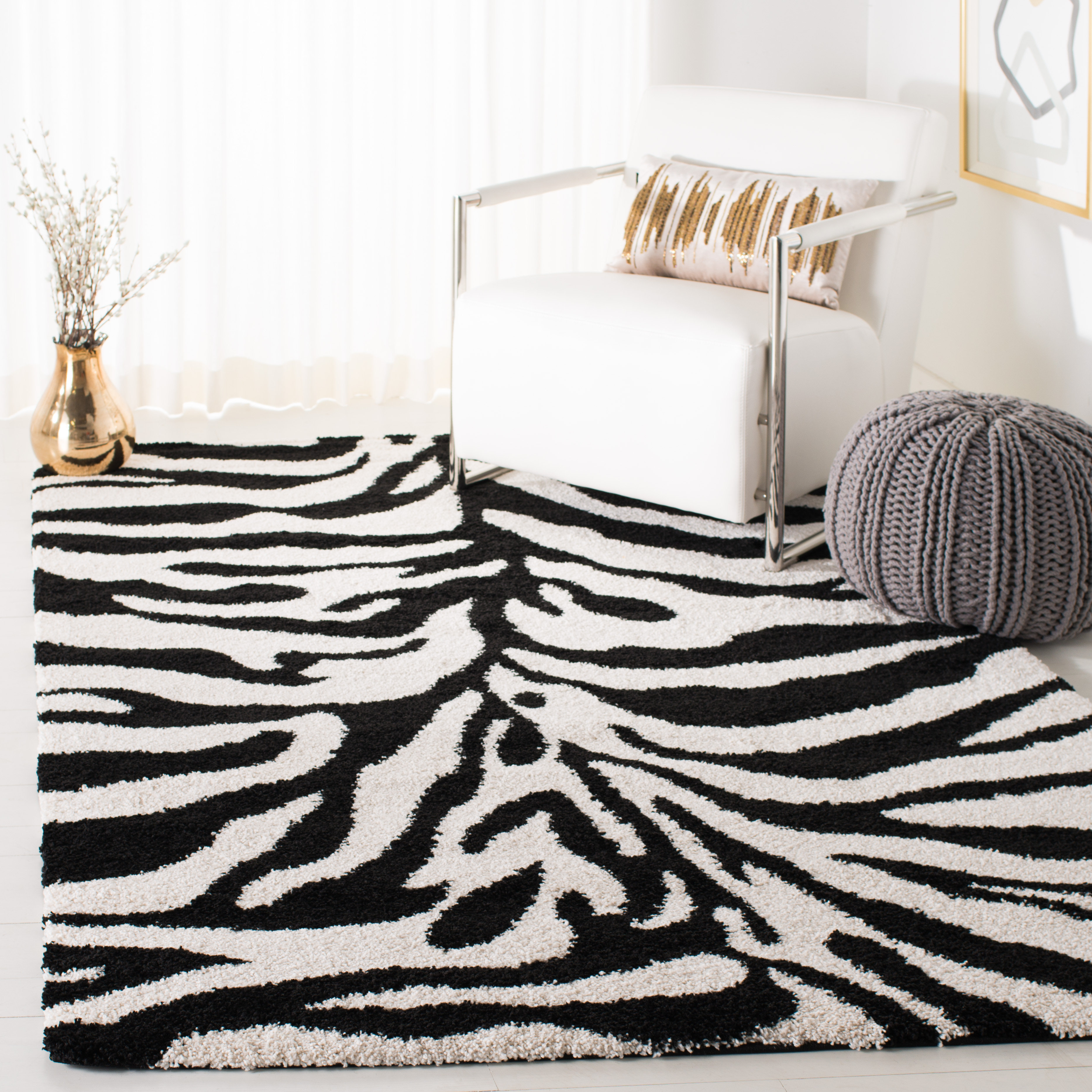 Coltun Shag Animal Print Rug - Stylish & Plush