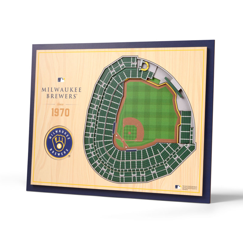MLB 5-Layer StadiumViews 3D Wall Art, Milwaukee Brewers