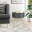 Velvet Round Footstool Ottoman-305513039