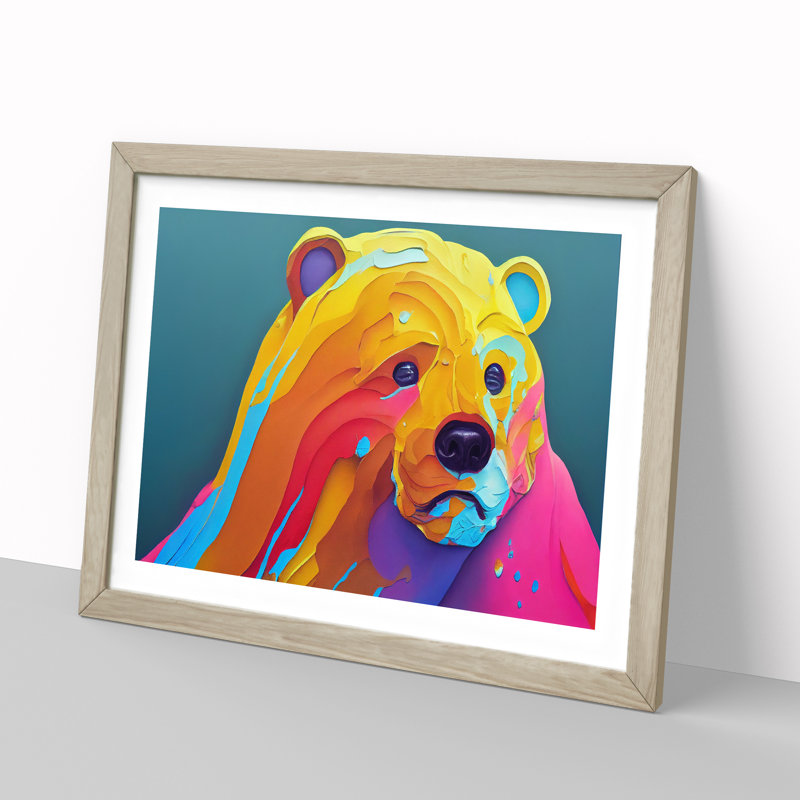 Bear Paint Splash - Framed Print