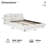 Queen Size Upholstered Platform Bed With Two Removable Pillow Headboard,Boucle Fabric,White