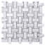 Carreau de mosaïque en marbre poli Carrara 12,01 po x 12,01 po Carrara Dot-70208075