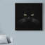 Art mural sur toile tendue - «Black Cat Centered» par Lori Hutchison pour décoration de salon, de chambre à coucher ou de bureau - 24 x 24-33537218